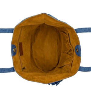 marconia tote floral applique denim
